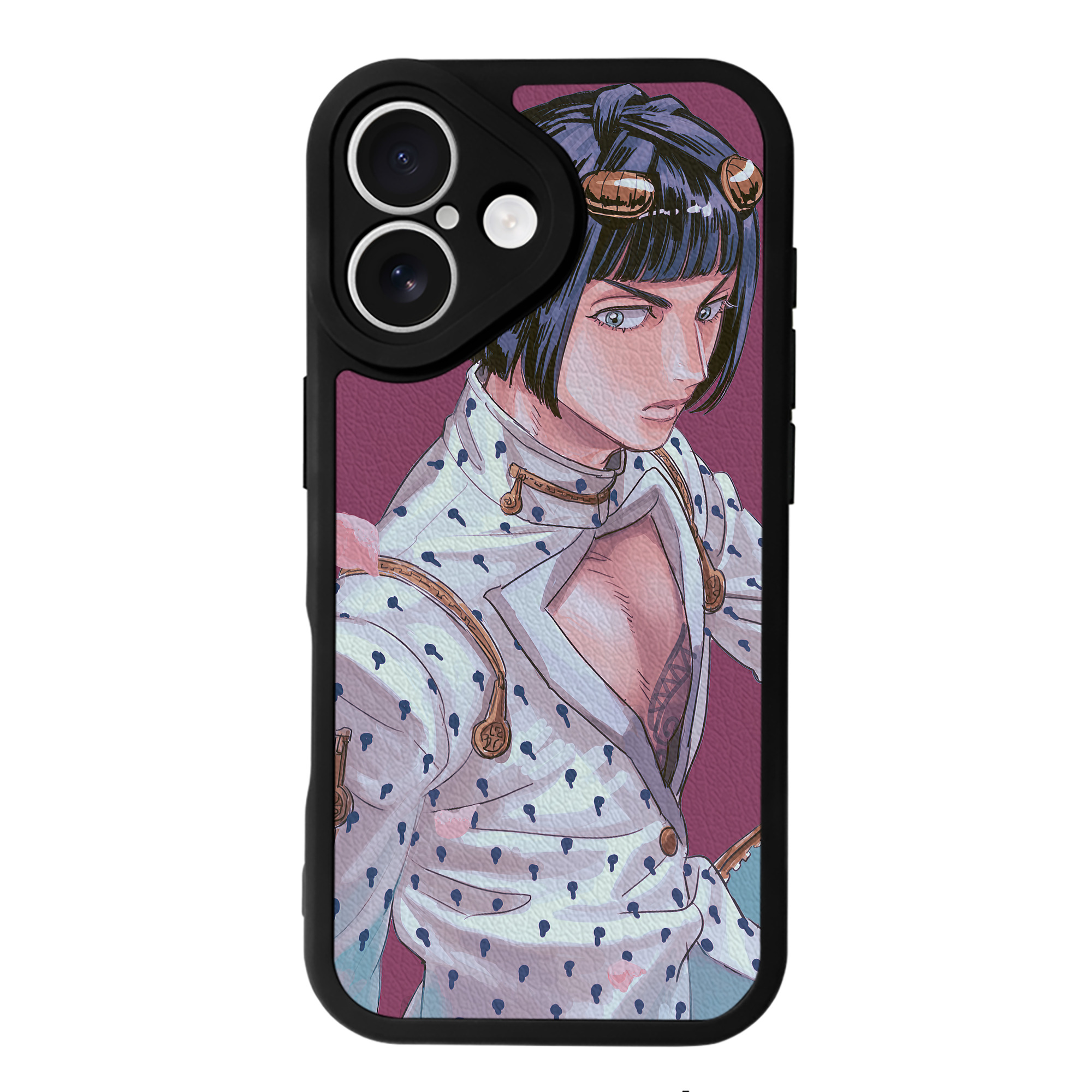 （画像用） ジョジョの奇妙な冒険 JoJo's Bizarre Adventure 【iPhone 16シリーズ対応】シリコンスマホケース（レザー調） 材質：シリコン